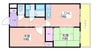 サンライフ上住吉 2LDKの間取り