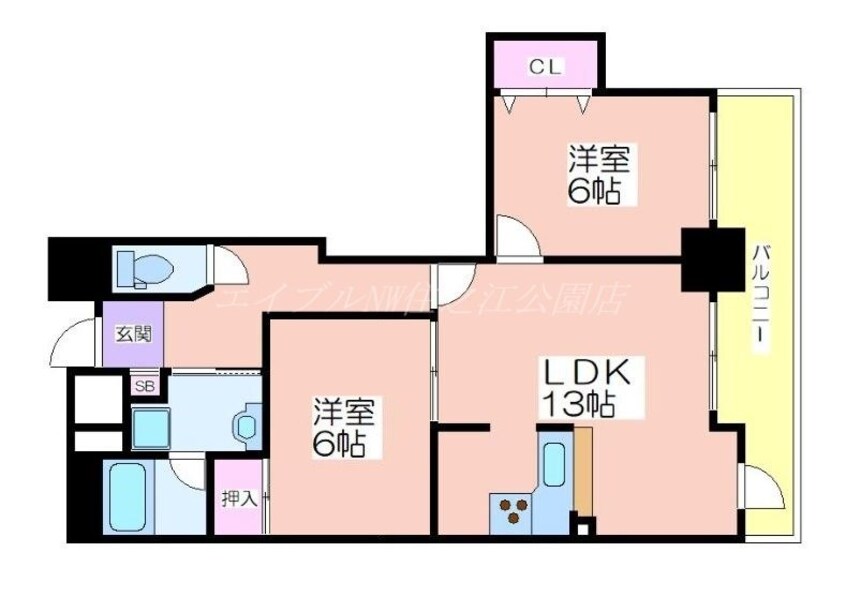 間取図 住之江フタバビル