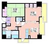 メゾンキコー住之江 2LDKの間取り