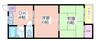 ナチュラル遠里小野 2DKの間取り
