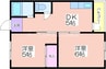 グリーンマンション 2DKの間取り