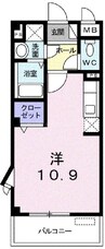 カルチェ　ラタン 1Rの間取り