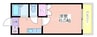 長居ロイヤルマンション 1Kの間取り
