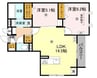 メゾン　ド　セリジエ 2LDKの間取り