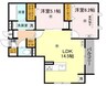 メゾン　ド　セリジエ 2LDKの間取り
