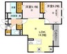 メゾン　ド　セリジエ 2LDKの間取り