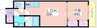 パラゴン梅南ステーションフロント 1LDKの間取り