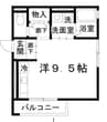 リバタイセイ 1Rの間取り