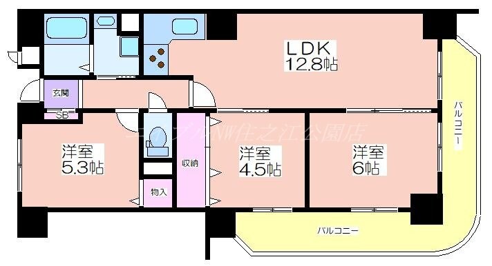 間取り図 クリアクレセント住之江