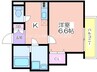 F+style住之江 1Kの間取り