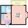 ハイム山之内 1Kの間取り