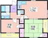 サウスパイン 2LDKの間取り