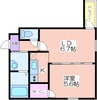 フジパレス清水丘Ⅴ番館 1LDKの間取り