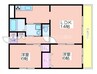 ラシーヌ御崎 2LDKの間取り