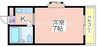 プリエール住之江御崎 1Kの間取り