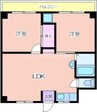 リアライズ玉出 2DKの間取り