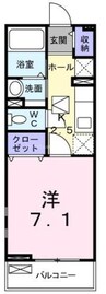 ジュネス１番館 1Kの間取り