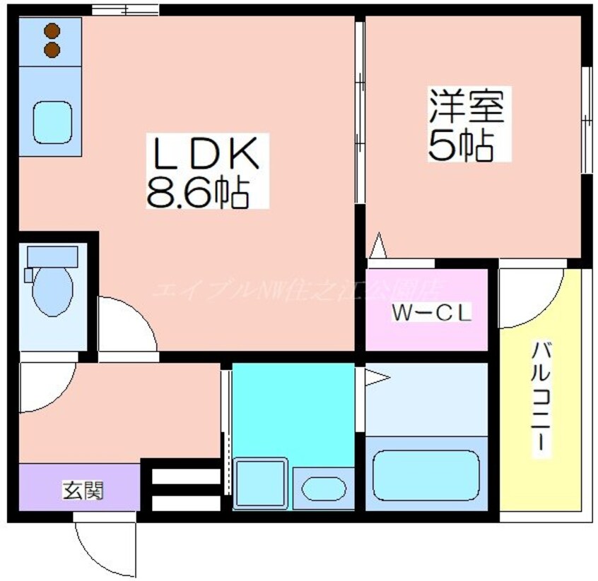 間取図 フジパレス住吉大領