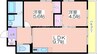 La vita 庭井 2LDKの間取り