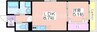 La vita 庭井 1LDKの間取り
