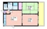 ウイステリア長居西 2LDKの間取り