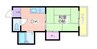 グランドハイツカワハラ 1DKの間取り