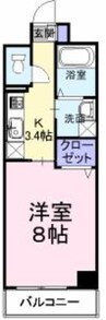 アルトピーノ 1Kの間取り