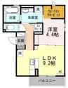 ラ　ルーチェ 1LDKの間取り
