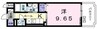 ラパン 1Kの間取り