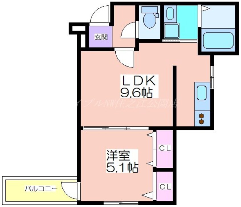 間取図 ラフィーネ聖天坂Ⅶ番館