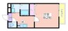 フジパレス中加賀屋Ⅲ番館 1Kの間取り