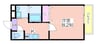 フジパレス中加賀屋Ⅲ番館 1Kの間取り