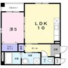 ユーヴェＳⅡ 1LDKの間取り