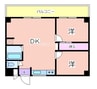 リアライズ玉出 2DKの間取り