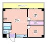 リアライズ玉出 2DKの間取り