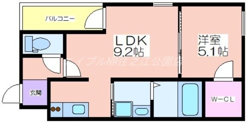 間取図 フジパレス住吉長居Ⅰ番館