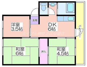 間取図 シャトーポール3（南港厚生年金共同住宅3号棟）