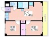 リアライズ玉出 2DKの間取り