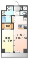 エイチ・ツーオー清水丘 1LDKの間取り