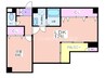 シャルマン清水 1LDKの間取り