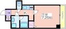 Halu花園町 1Kの間取り