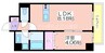 アクセルカクエイ 1LDKの間取り
