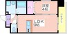 フォーゼ長居公園 1LDKの間取り