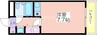 朝日プラザ岸里パサージュ 1Rの間取り