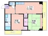 リーデルフェリア住之江 2LDKの間取り