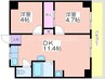 リアライズ玉出 2DKの間取り