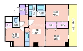 間取図 オークコート殿辻