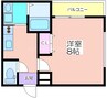 フジパレス杉本町駅西Ⅵ番館 1Kの間取り