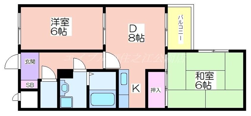 間取図 万代東マンション