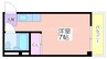 粉浜ハイツ 1Rの間取り